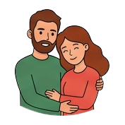 Мужчина и женщина обнимаются